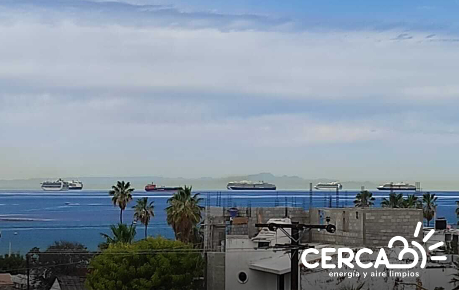 5 megacruceros estacionados en la bahía de La Paz Abril 2021